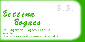 bettina bogacs business card