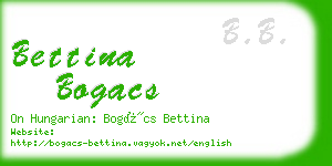 bettina bogacs business card